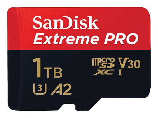 SANDISK Extreme PRO (UHS-I) - scheda di memoria Micro SDXC (1 TB, 200 MB/s, rosso/nero)