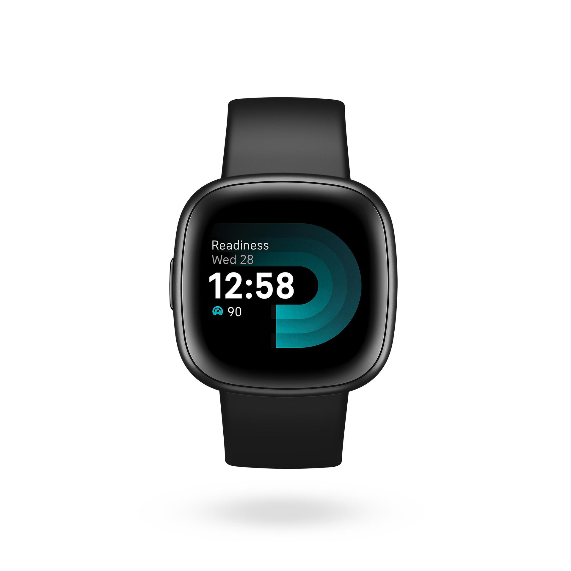 FITBIT Versa 4 Smartwatch Elastomer, S/L, Black/Graphite Aluminium