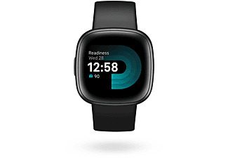 FITBIT Versa 4 Smartwatch Aluminium Elastomer, S/L, Black/Graphite