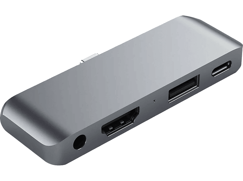 SATECHI Alumínium Type-C Mobile Pro Hub, 1x HDMI 4k, Jack, USB-A, USB-C, asztroszürke (ST-TCMPHM)