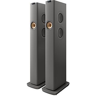 Altavoz de suelo - KEF LS60 Wireless, Set de 2, Wi-Fi, 1400W, 111dB, 31Hz-24kHz (±3dB), Grey