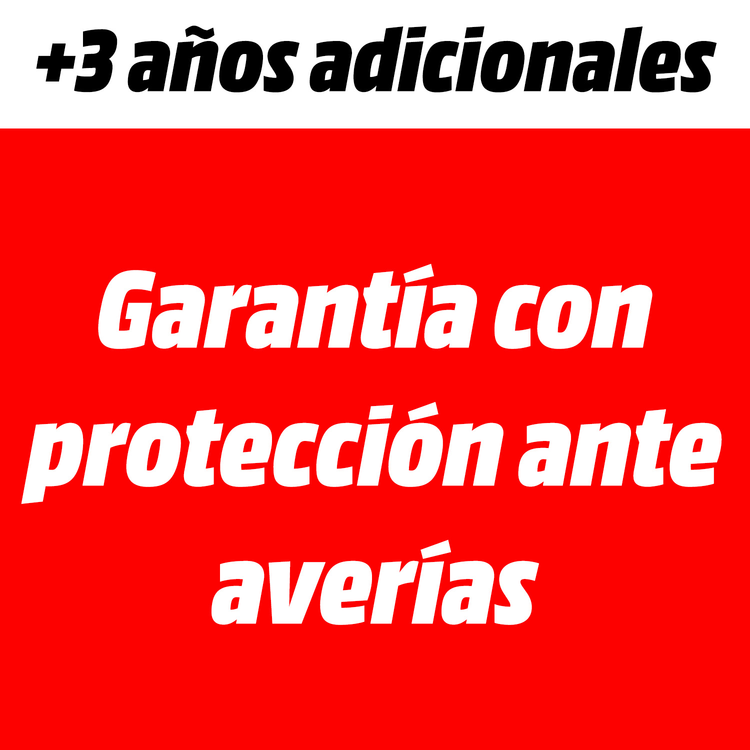 +3 años adicionales de garantía ante averías eléctricas o mecánicas