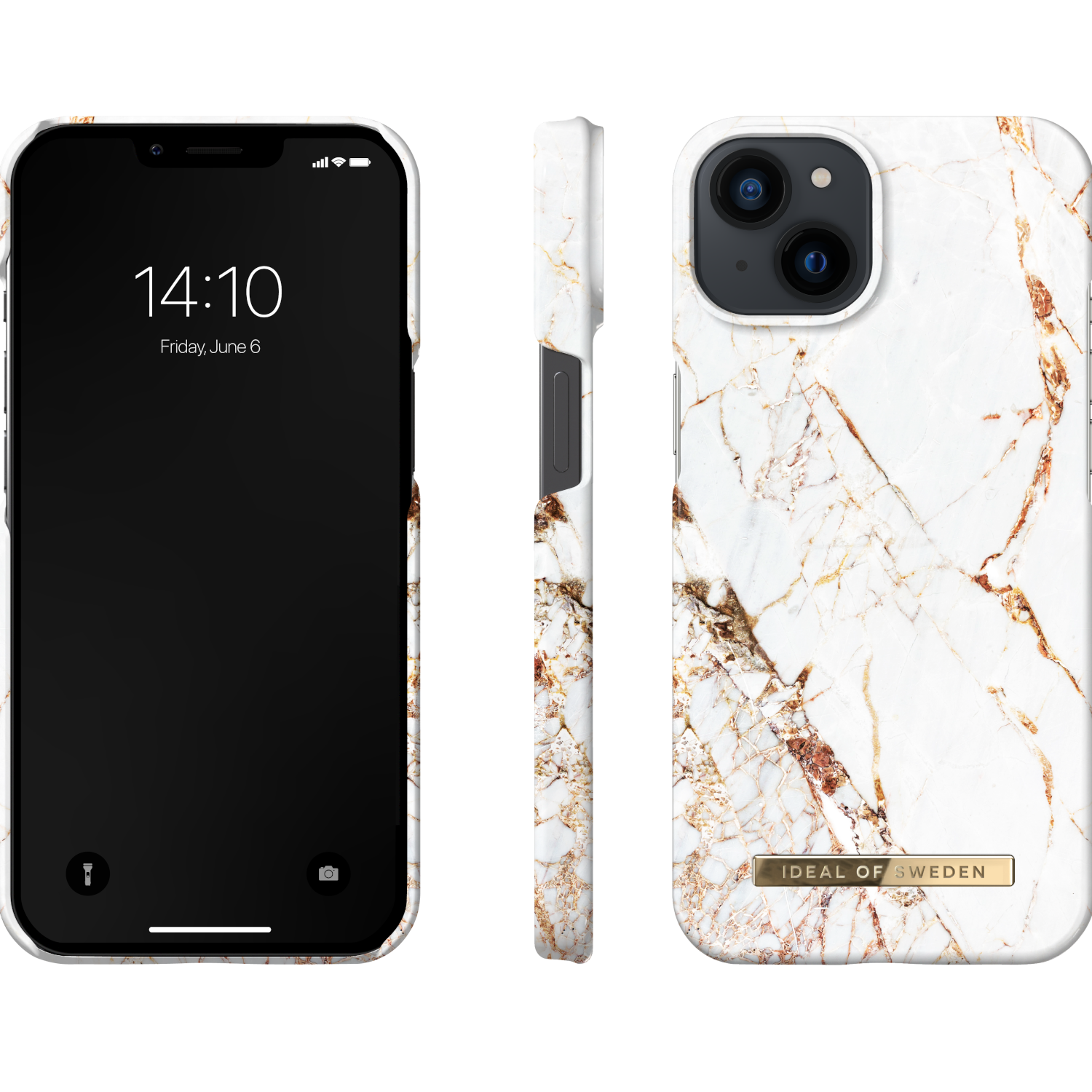 IDEAL OF SWEDEN iPhone 14 Fashion Case Carrara Gold