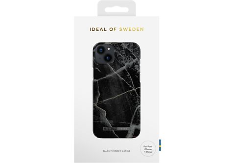 IDEAL OF SWEDEN iPhone 14 Plus Fashion Case Black Thunder Marble