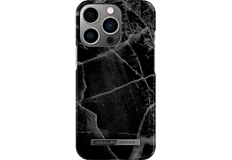 IDEAL OF SWEDEN iPhone 14 Pro Fashion Case Black Thunder Marble