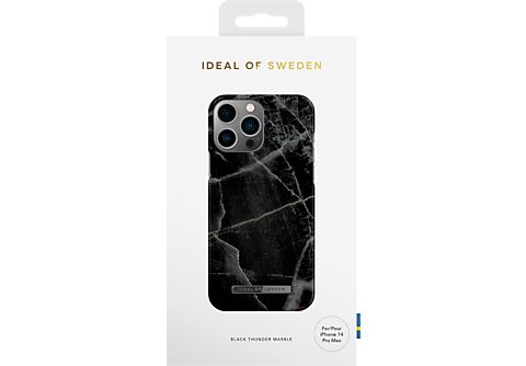 IDEAL OF SWEDEN iPhone 14 Pro Max Fashion Case Black Thunder Marble