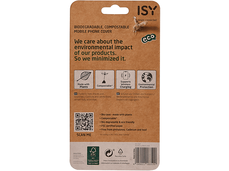 Thumbnail - ISY ISC-6015, BioCase, Backcover, Apple, iPhone 13, Schwarz