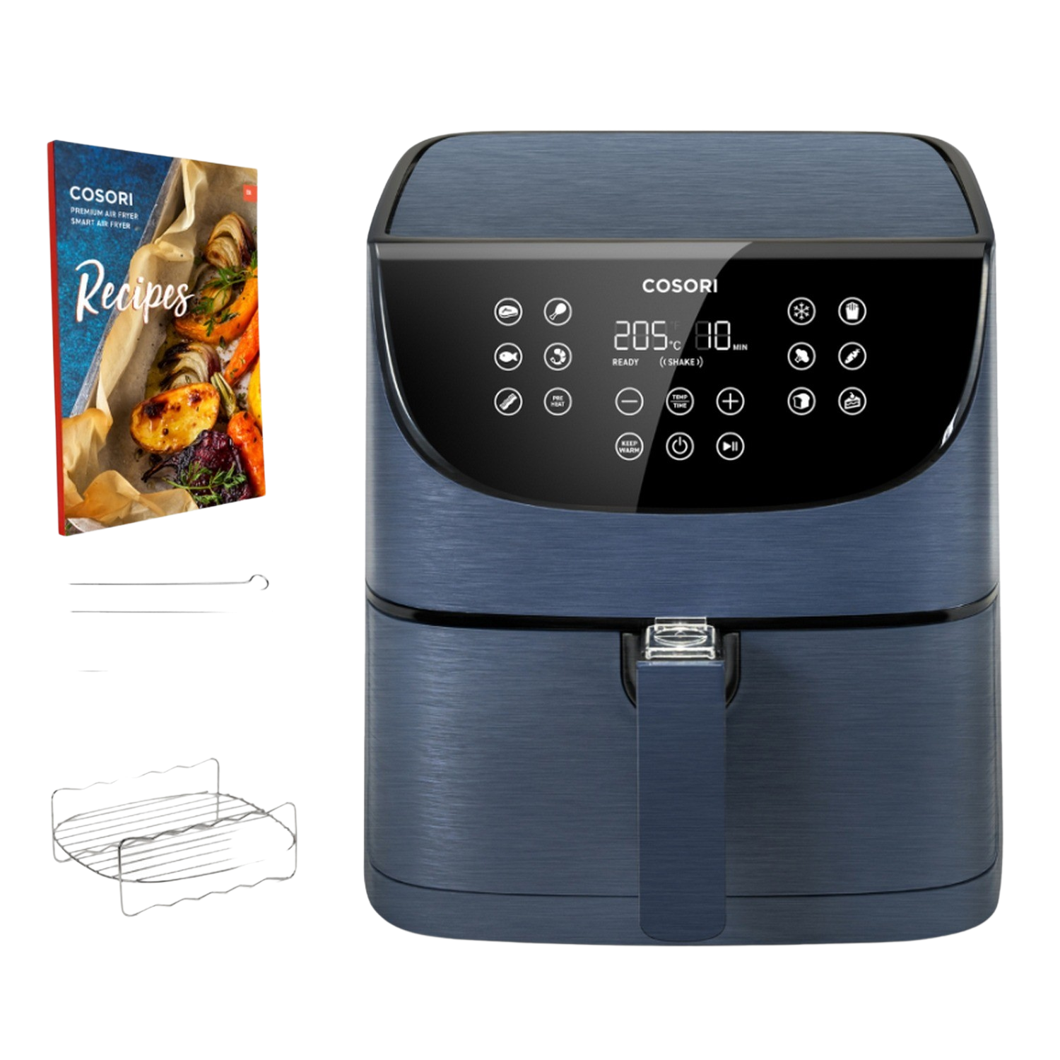 Freidora de aire - Cosori KOSP0012EUN Premium Chef Edition, 1700W, 5.5l, 11 Programas, 205°C, Libro de recetas