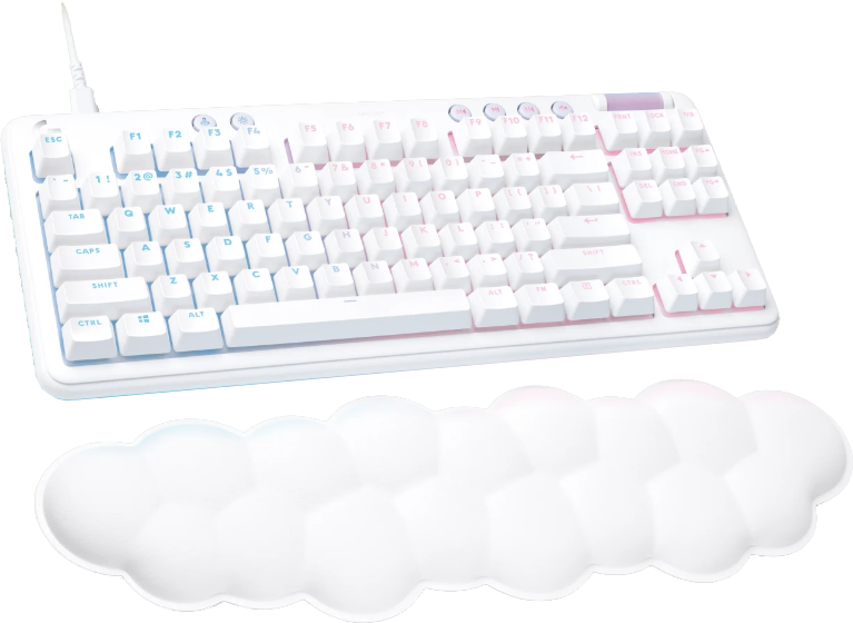 LOGITECH G713 vezetékes gaming TKL billentyűzet, Tactile kapcsoló, RGB, UK Angol kiosztás, fehér (920-010420)