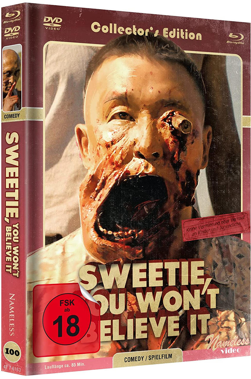 DVD-Cover von Sweetie, You Won't Believe It, mit entstelltem Gesicht.