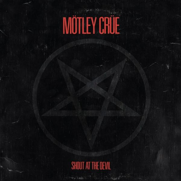 Album borító fekete háttérrel, pentagrammal és piros zenekarnévvel: Mötley Crüe.