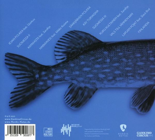 CD-Cover mit großer Fisch-Illustration. Text enthält Albumtitel und Titelnamen.
