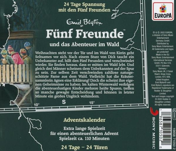 Buchcover mit deutschem Text, einer Karte und Bildern von Kindern im Winter.