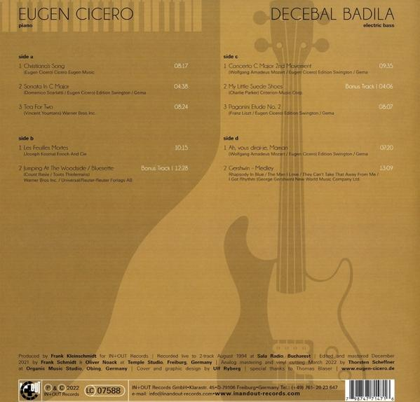 Cicero,Eugen/Badila,Decebal - Bucharest 1994 (2LP Black Vinyl)  - (Vinyl)
