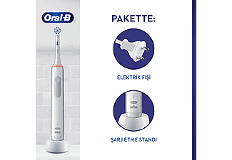 ORAL B Pro 3500 Beyaz Şarjlı Diş Fırçası + Seyahat Kabı_2