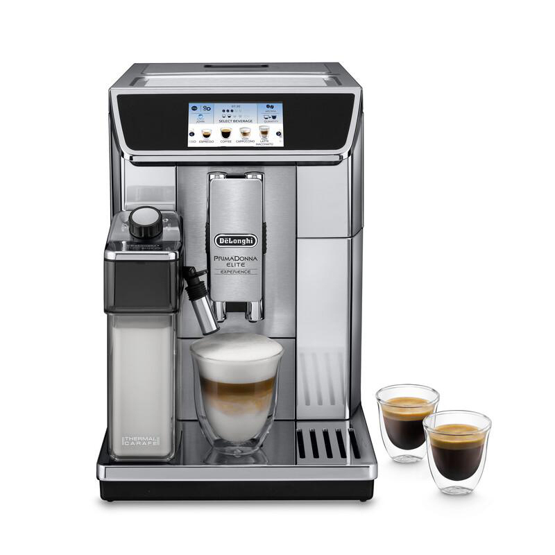 DELONGHI PrimaDonna Elite Experience ECAM656.85.MS - 13 Kaffeespezialitäten Kaffeevollautomat Silber/Schwarz
