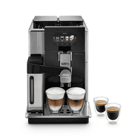 DELONGHI DELONGHI Maestosa EPAM960.75.GLM - 14 Kaffeespezialitäten, 2 Bohnenbehälter, 2 Mahlwerke, 6 Profile, edles Design, Kaffeevollautomat Silber/Schwarz