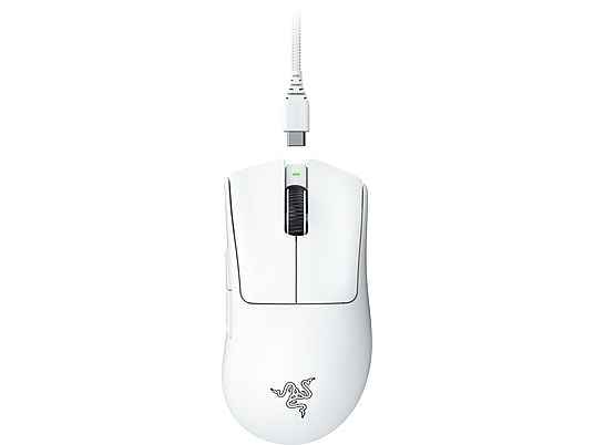 RAZER DeathAdder V3 Pro - Mouse per gaming, Senza cavi, Ottica con LED, 30000 dpi, Bianco