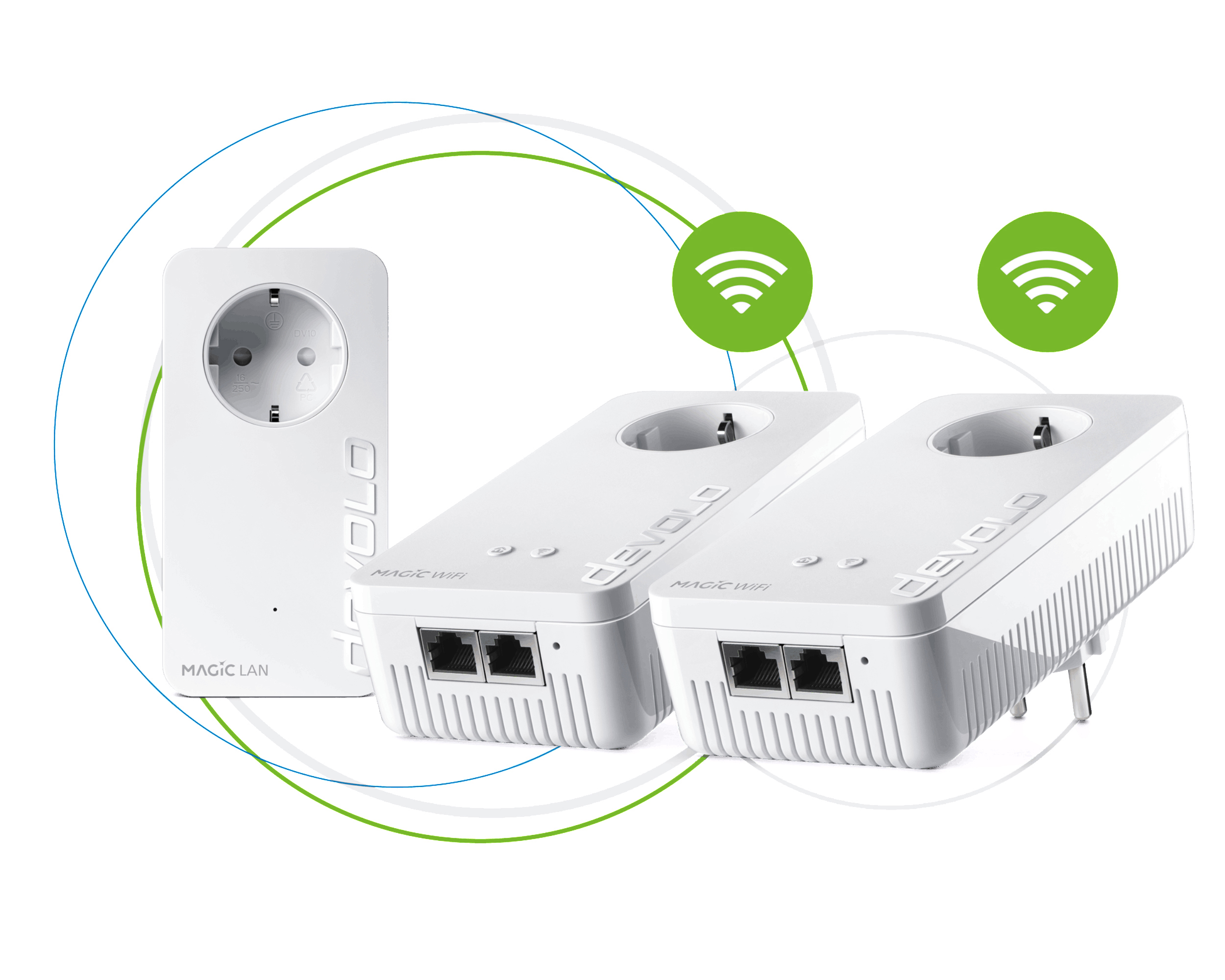 DEVOLO 8367 Magic 1 WiFi Multiroom Kit Powerline Adapter 1200 Mbit/s Kabellos und Kabelgebunden