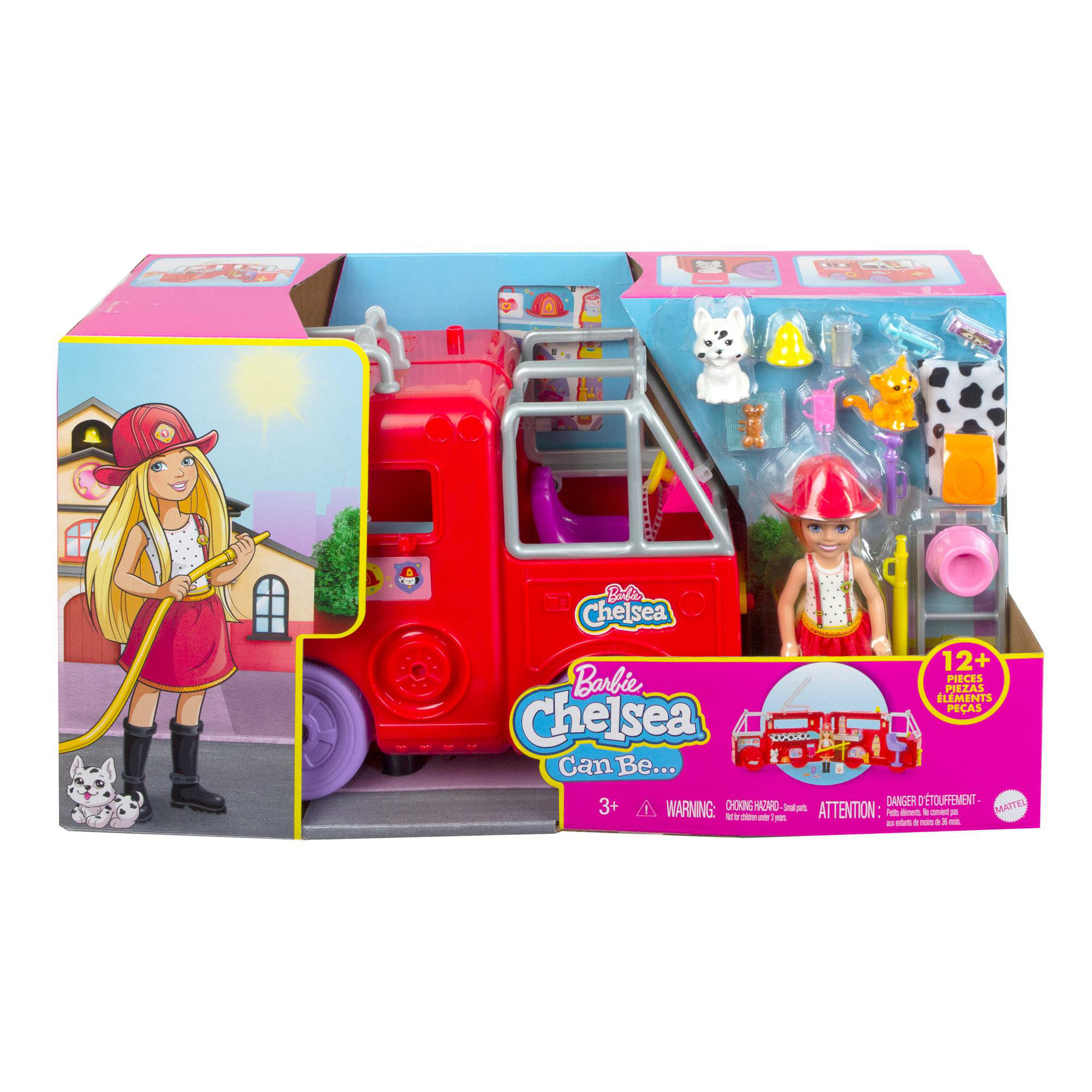 Mehrfarbig Chelsea Feuerwehr (blond) Auto BARBIE mit Puppe Spielset