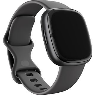 FITBIT Sense 2 - Fitness-Smartwatch (S: 129 - 175 mm, L: 158 - 209 mm, -, Nachtgrau/Graphit)