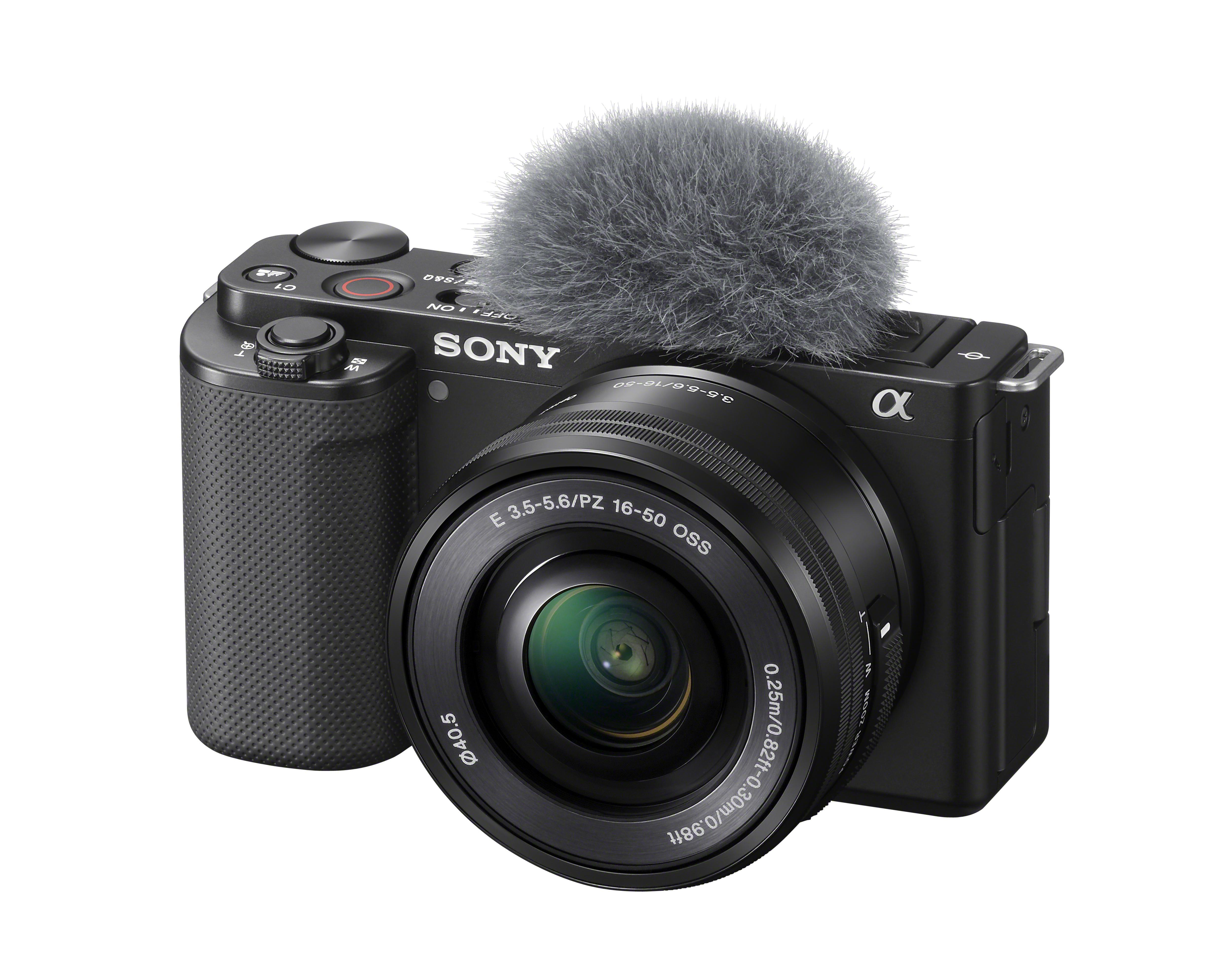 Speicherkarte mm, + WLAN 7,5 Alpha mit Display Systemkamera cm Touchscreen, Kit SONY 16-50 Tasche Objektiv ZV-E10L +
