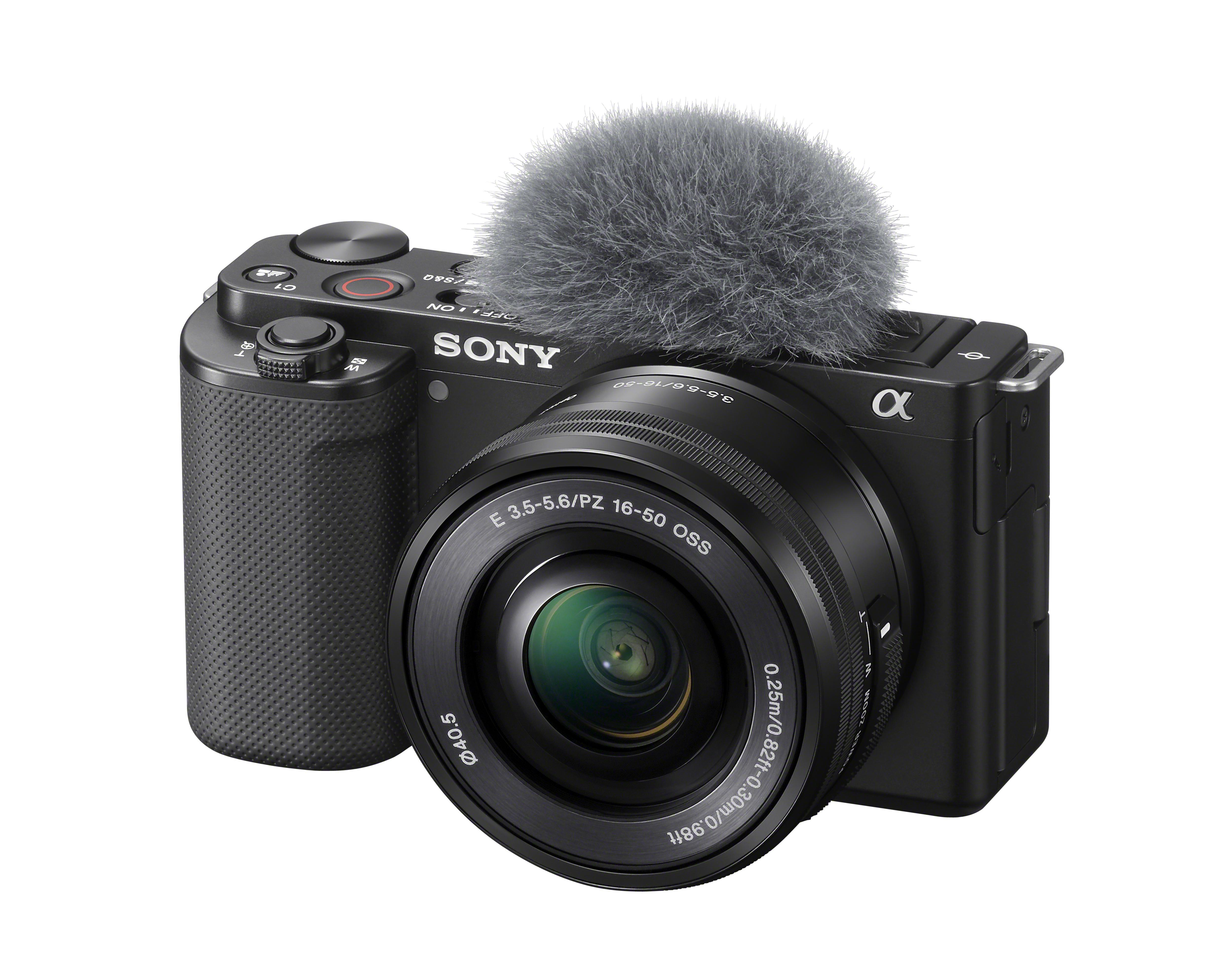 16-50 SONY Kit mit ZV-E10L 7,5 cm WLAN Systemkamera Tasche + Touchscreen, + Speicherkarte Alpha Objektiv mm, Display