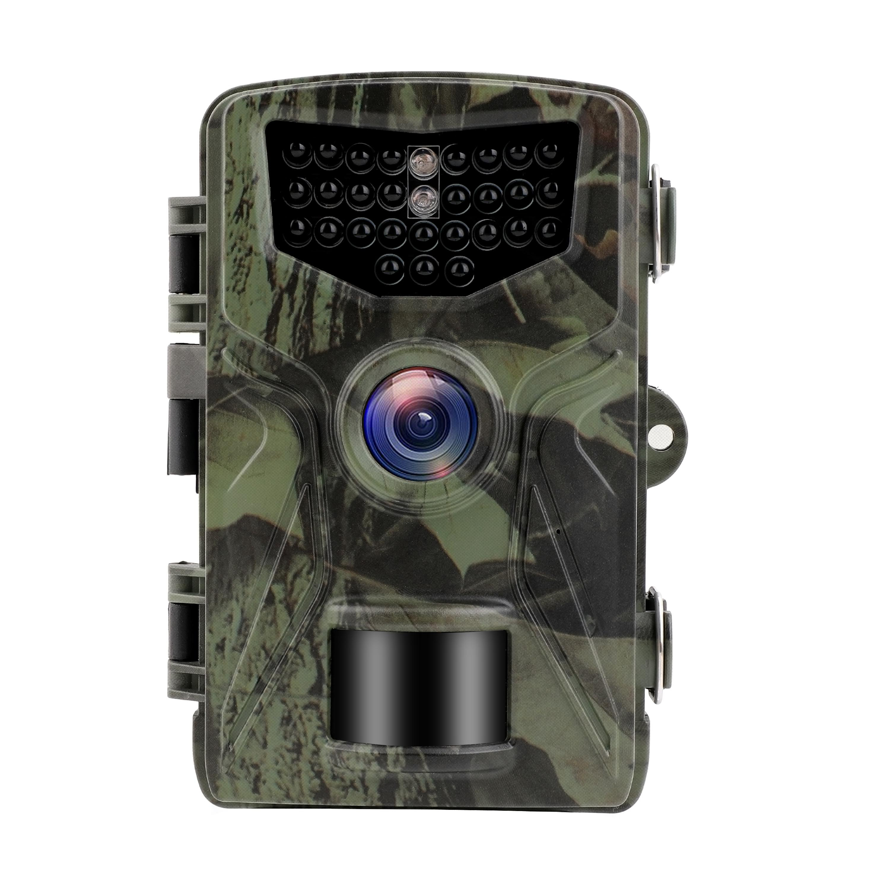 Tarn-Wildkamera mit Linse, LEDs und einem schwarzen Sensor.