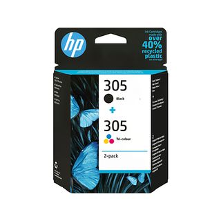 Cartucho de tinta - HP 305 Combo 2 Pack, Negro/Tricolor, 6ZD17AE
