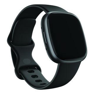 FITBIT Versa 4 - Fitness-Smartwatch (S: 129 - 175 mm, L: 158 - 209 mm, -, Schwarz/Aluminium-Graphit)