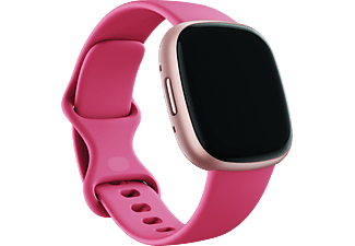FITBIT Versa 4 - Montre connectée Fitness (S : 129 - 175 mm, L : 158 - 209 mm, -, Rose sable / Aluminium en rose cuivré)