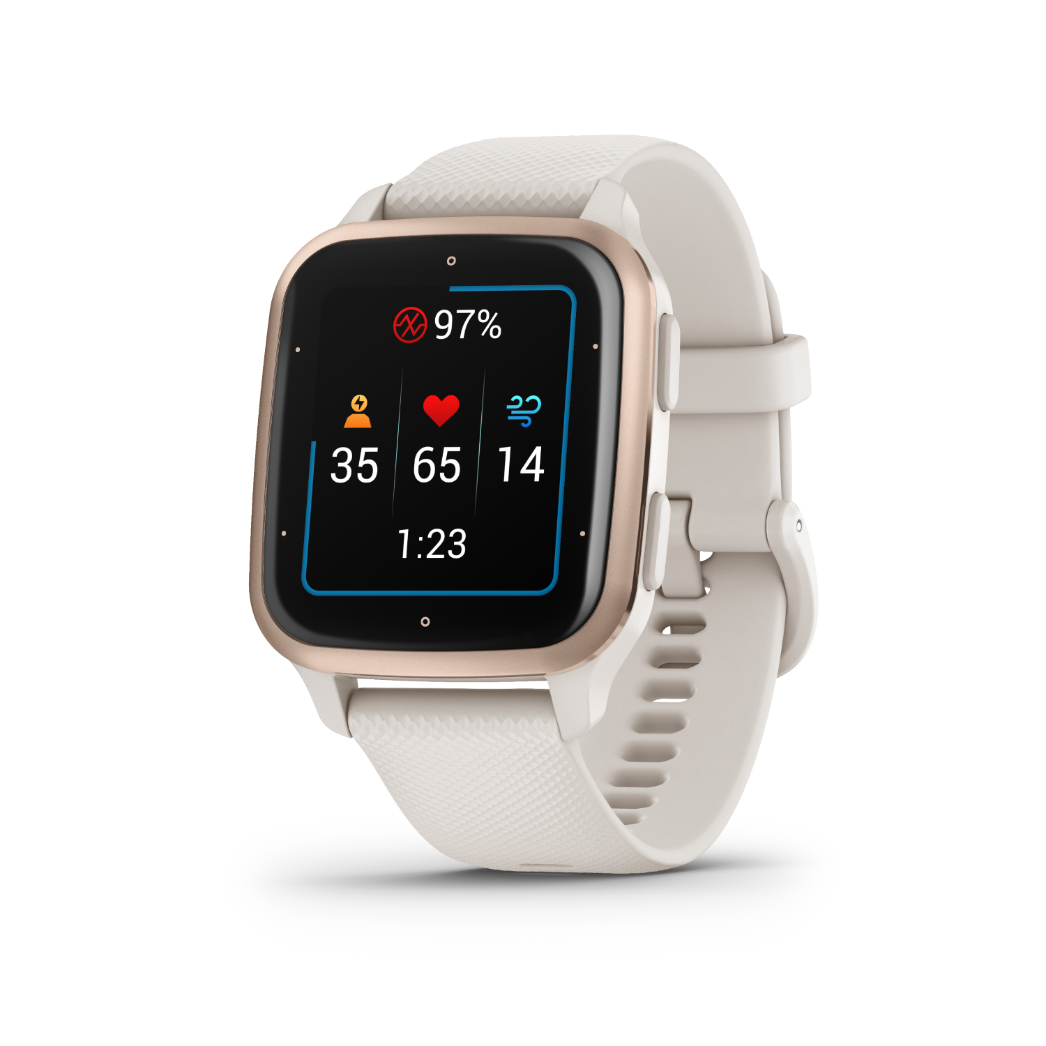 GARMIN Venu Sq 2 Music Ivory/Peach Gold