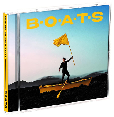 Album borító: Egy férfi egy sárga hajóban zászlót tart kék égen.