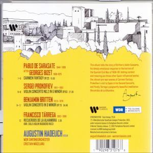 CD-Rückseite mit Text, darunter Titel, Namen und gelbem Hintergrund.