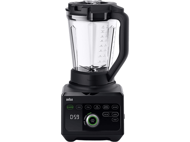 Batidora de vaso Power Blend 9 JB 9040, 1600 W, 3 l, 18 Programas, 10 Velocidades, TriAcción, Negro