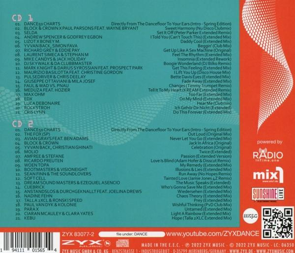 CD-Hülle mit Titellisten für zwei CDs. Radiosender-Logo unten.