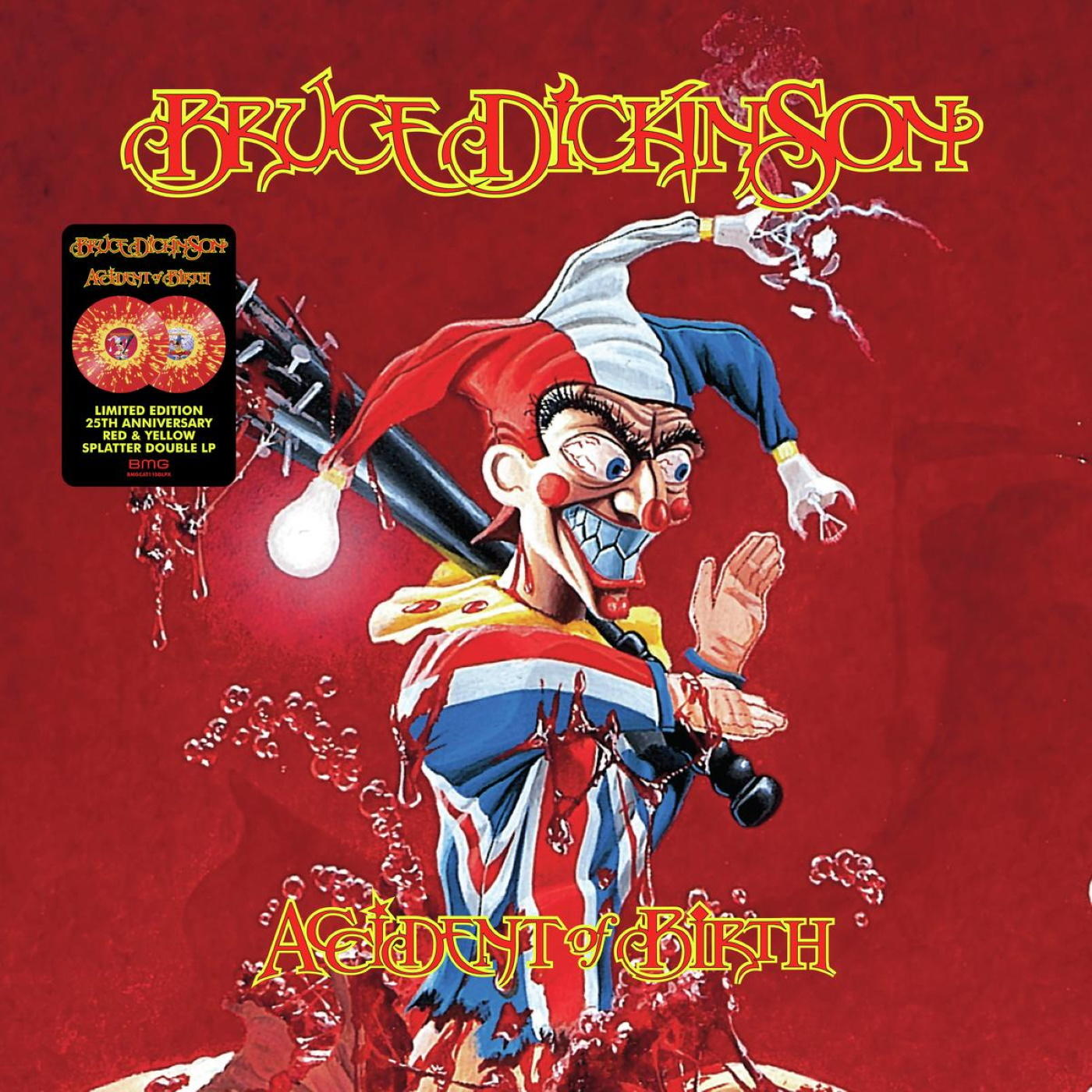 Bruce Dickinson 'Accident of Birth' című albumának borítója, egy bohóccal.