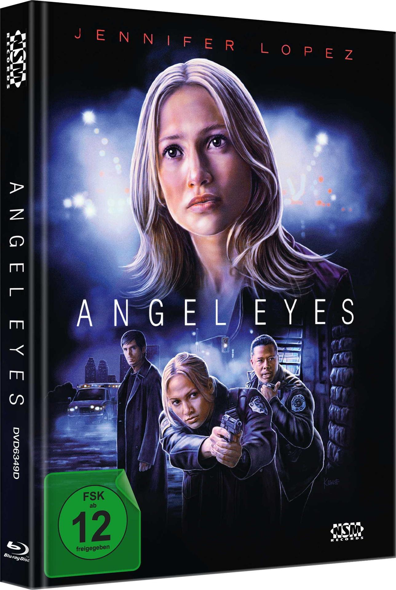 DVD-Cover für den Film Angel Eyes mit Jennifer Lopez und anderen Schauspielern.