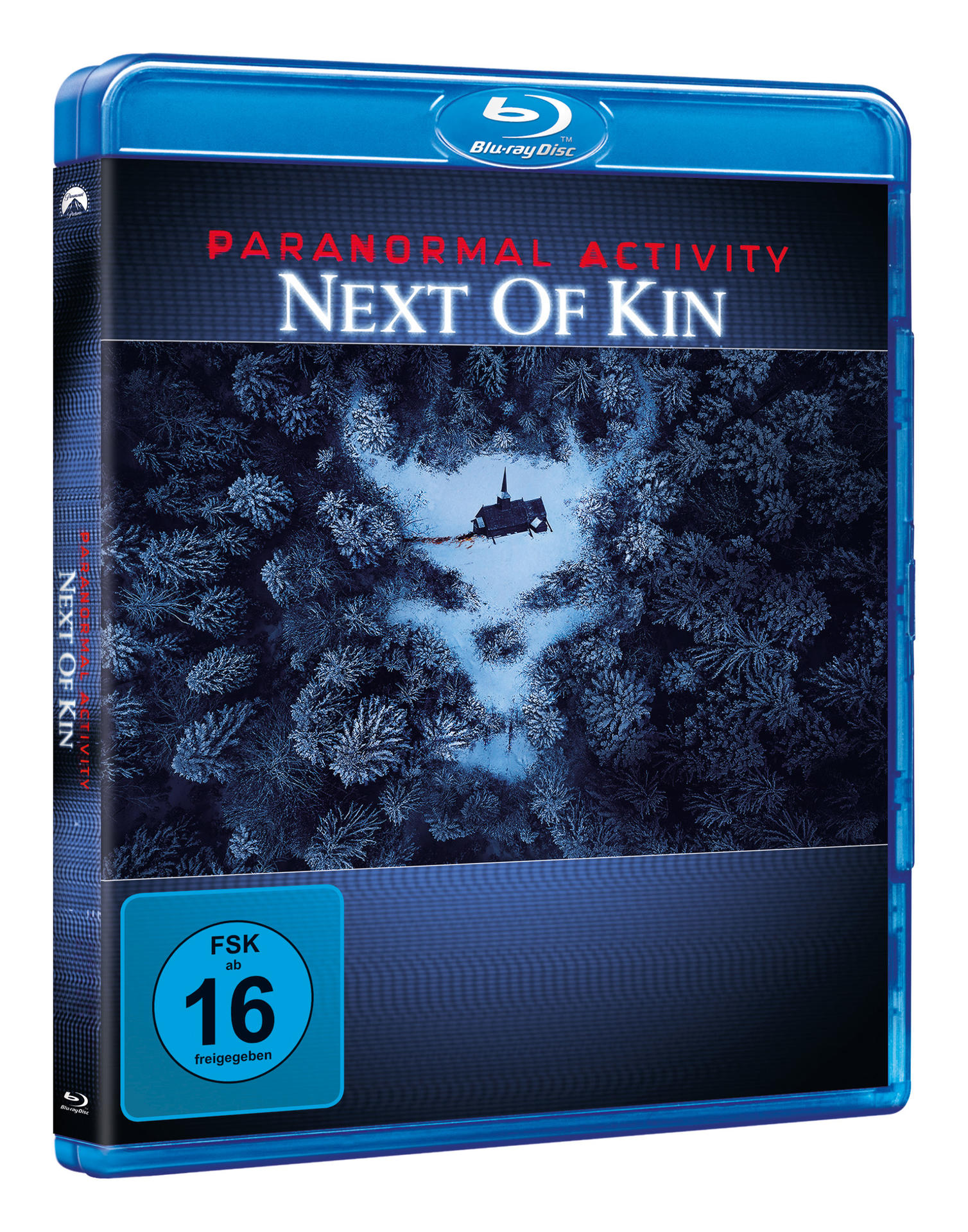 Blu-ray Disc-Hülle mit Filmcover-Art, die eine dunkle Waldszene zeigt.