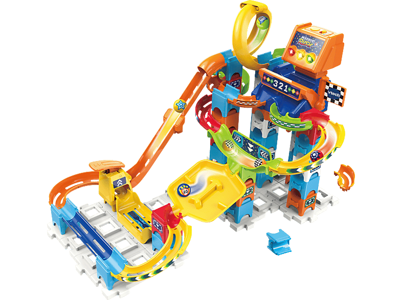 VTECH Marble Rush - Racing Set M200 E Interaktive Kugelbahn, Mehrfarbig
