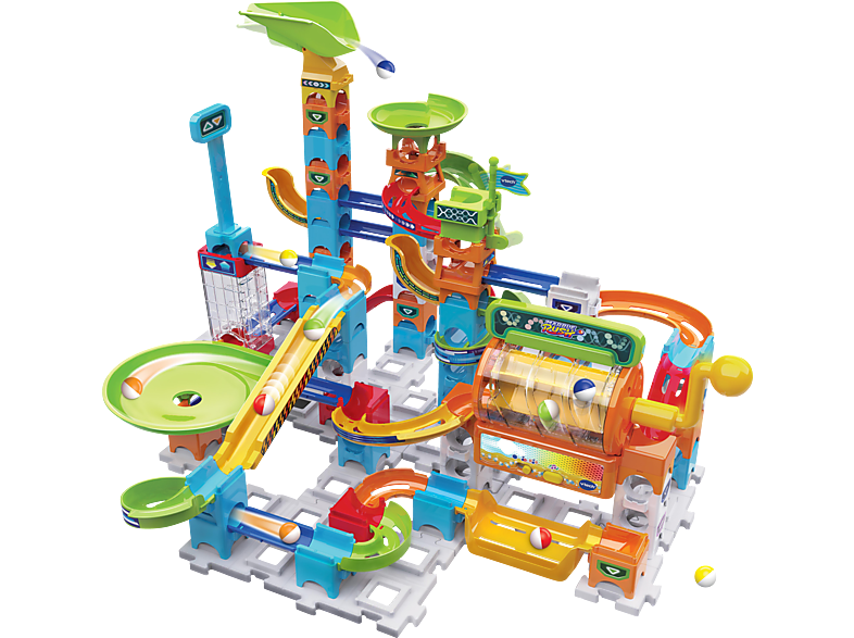 Vtech Marble Rush - Super Action Set L100 E Interaktive Kugelbahn, Mehrfarbig