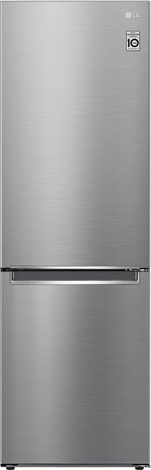 Réfrigérateur LG argenté à deux portes.