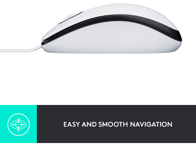 Logitech M100 Maus Kabelgebunden Optisch Weiß 3 Tasten 1000 dpi — Foto 5 von 6