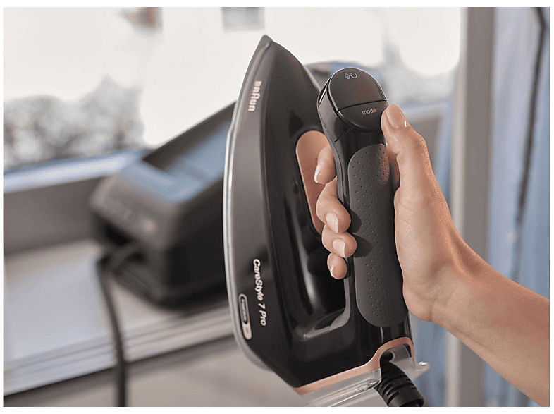 Braun IS 7286BK Care Style 7 Pro Dampfbügelstation (8 bar, 2700 Watt, 2 l Wassertank, Schwarz/Kupfer) — Foto 4 von 5