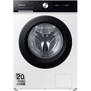 Lavadora carga frontal - Samsung BESPOKE WW11BB534DAES3, 11 kg, 1400 rpm, Auto-dosificación, Ecobubble™, WiFi, Blanco