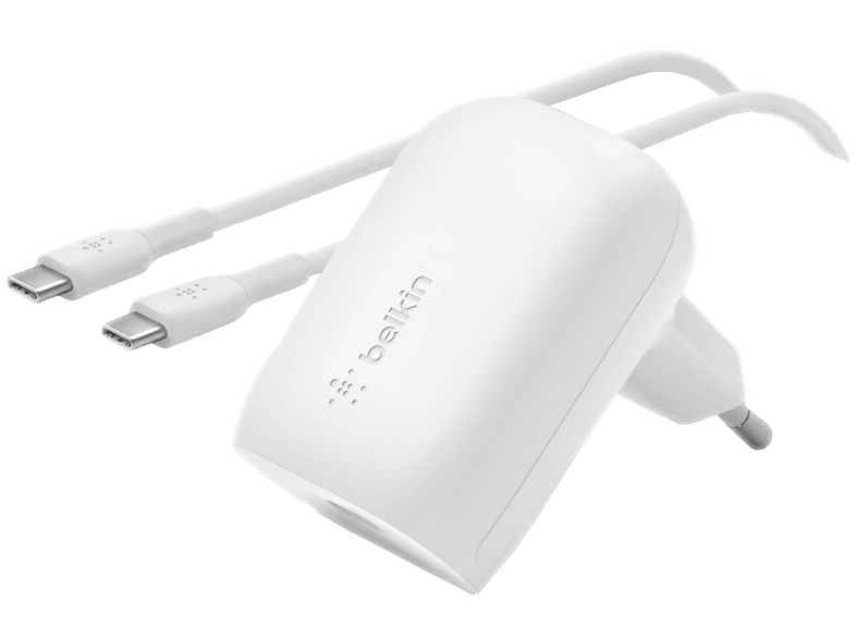 Belkin Chargeur Secteur Usb-c Avec Câble (wca005vf1mwh-b6)