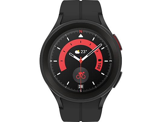SAMSUNG Galaxy Watch5 Pro (45 mm, LTE-Version) - Smartwatch (Breite: 20 mm, -, Black Titanium)