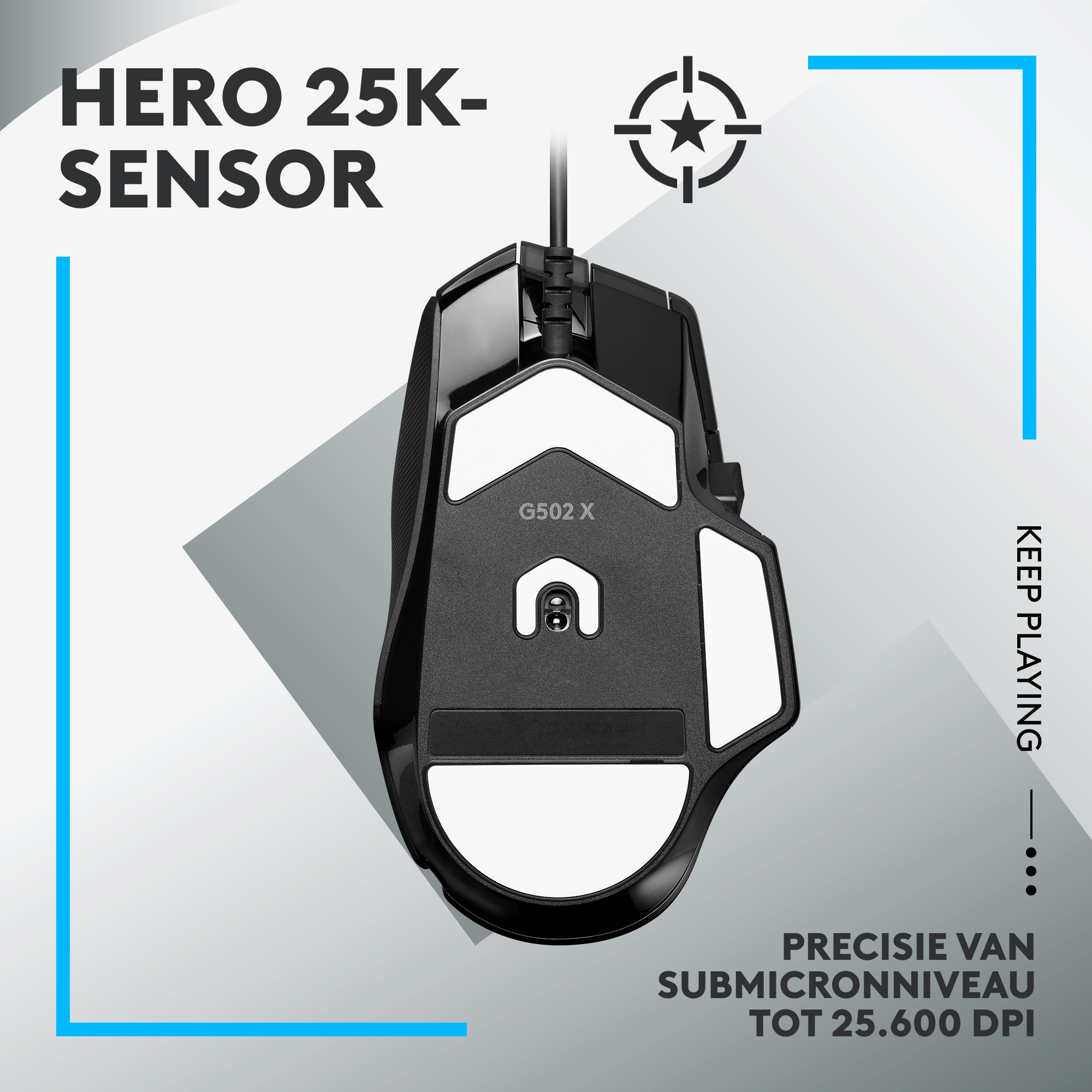 co2CREA case harde beschermhoes voor Logitech G G309 / G502 Hero/G G502 X Plus draadloze / bekabelde gaming-muis, alleen tas