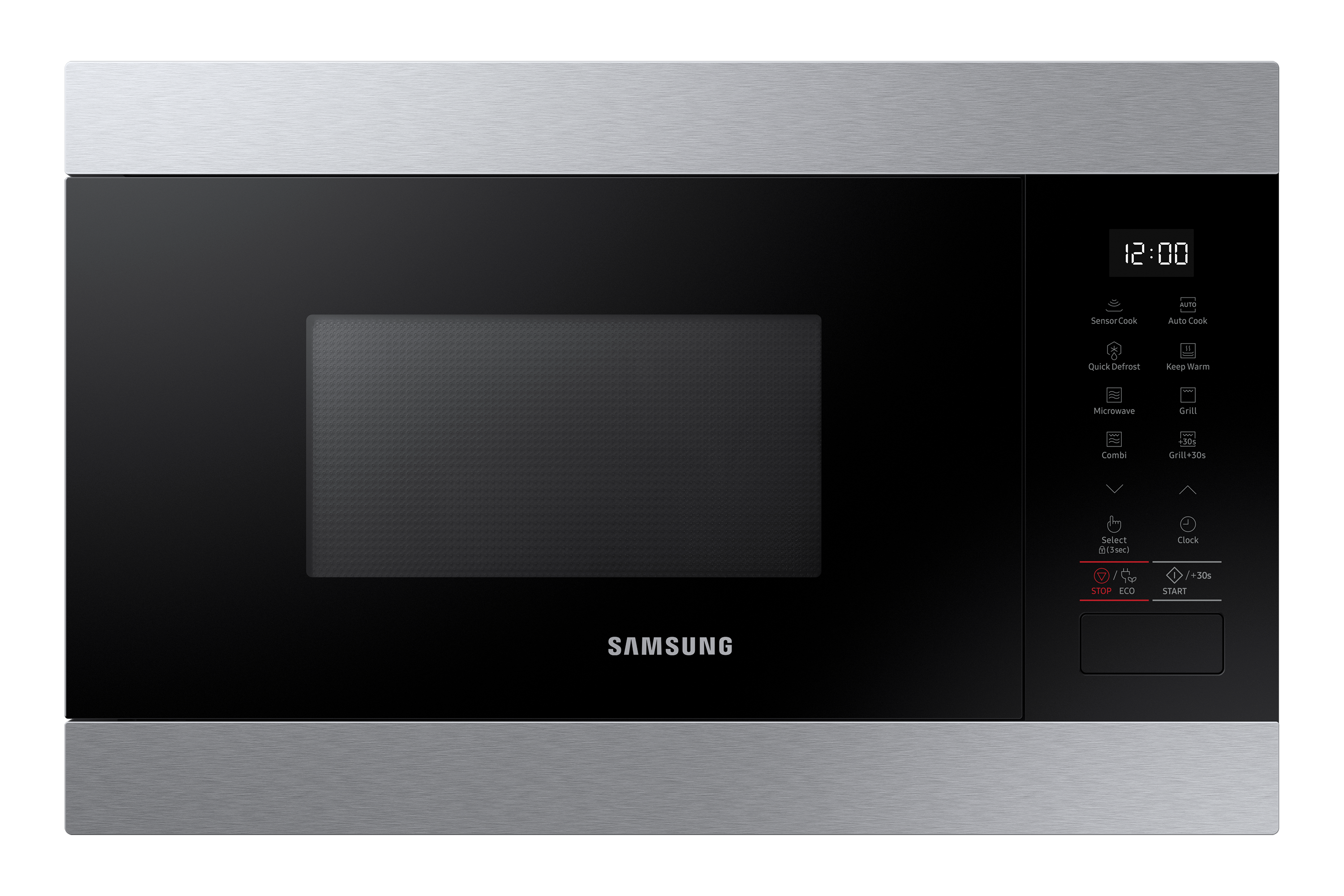 Microondas integrable - Samsung MG22M8274CT/E1, 850 W, Grill 1100 W, 22 litros, Inox