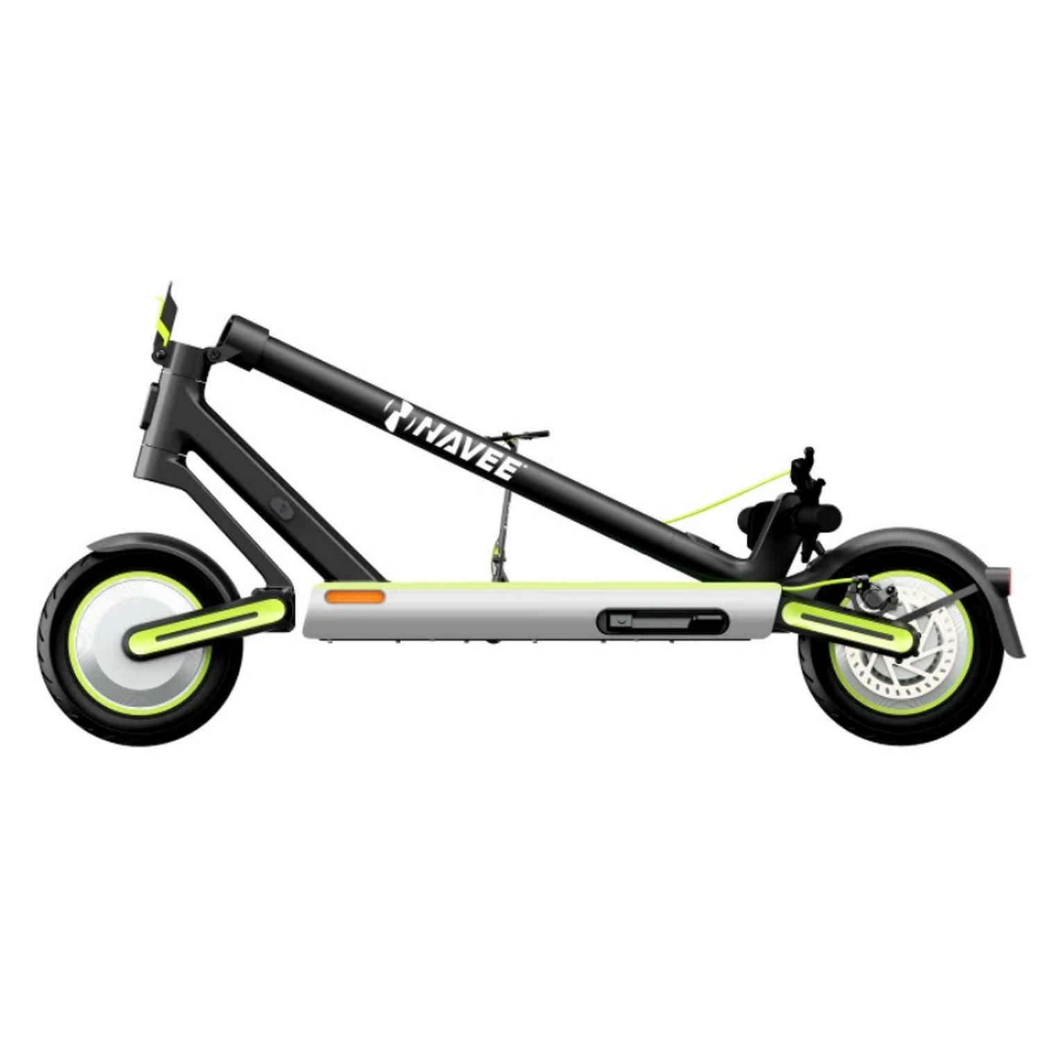 Patinete eléctrico - Navee S65, Modo crucero, 500W, IPX5, Doble suspensión, Velocidad Máx. 25km/h, Negro/Verde